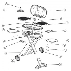 RoadTrip Grill LXE Parts Diagram