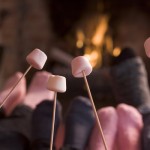 Roasting marshmallows on the Coleman Party Grill