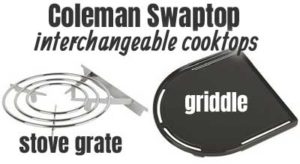 Coleman Swaptop Interchangeable Griddles: Stove Grate and Griddle Set